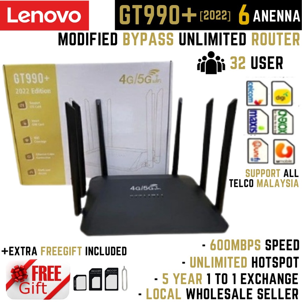 [NEW]LENOVO Modem Turbo GT990+ RS980 Pro Modified 4G LTECPE Router Modem Unlocked Unlimited