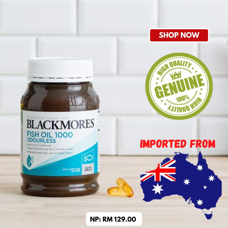 blackmores odourless fish oil 1000mg 400 capsules