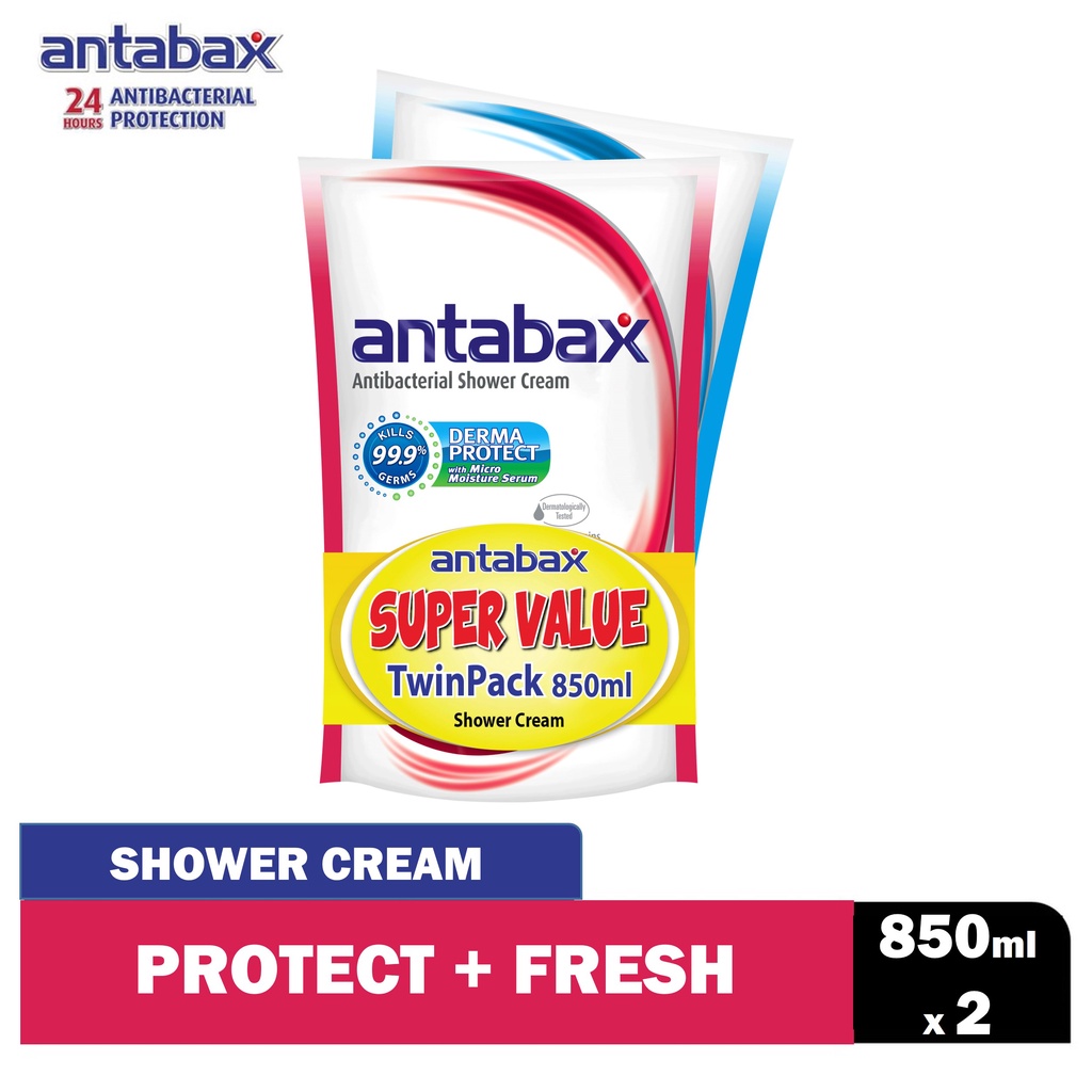 Antabax Antibacterial Shower Cream Protect (850ml) + Fresh (850ml) Shopee Malaysia