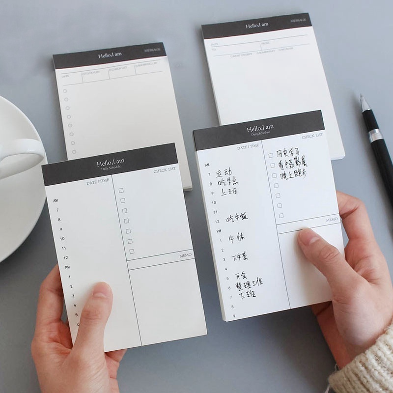 Study Schedule Notebook Desktop Schedule Planner Simple Office Desk ...