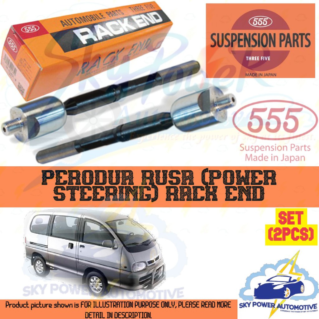 PERODUA RUSA (POWER STEERING) 555 JAPAN BRAND STEERING RACK END (SET ...
