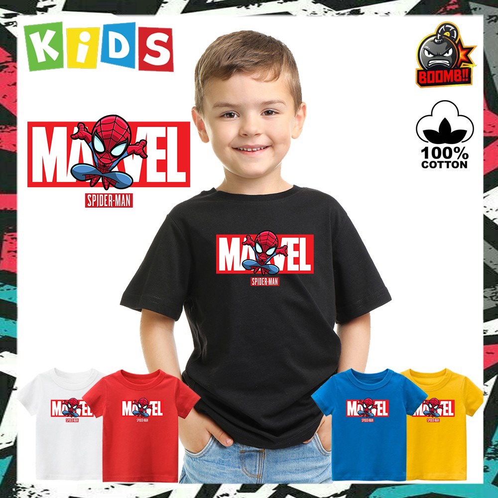Kids Premium Spider Man Graphic T-Shirt – Soft Cotton Tee - Marvel Edition