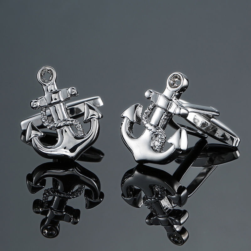Luxury Shirt Cufflinks for Mens Punk Cuff Links Collar Pin Wedding Suit ...