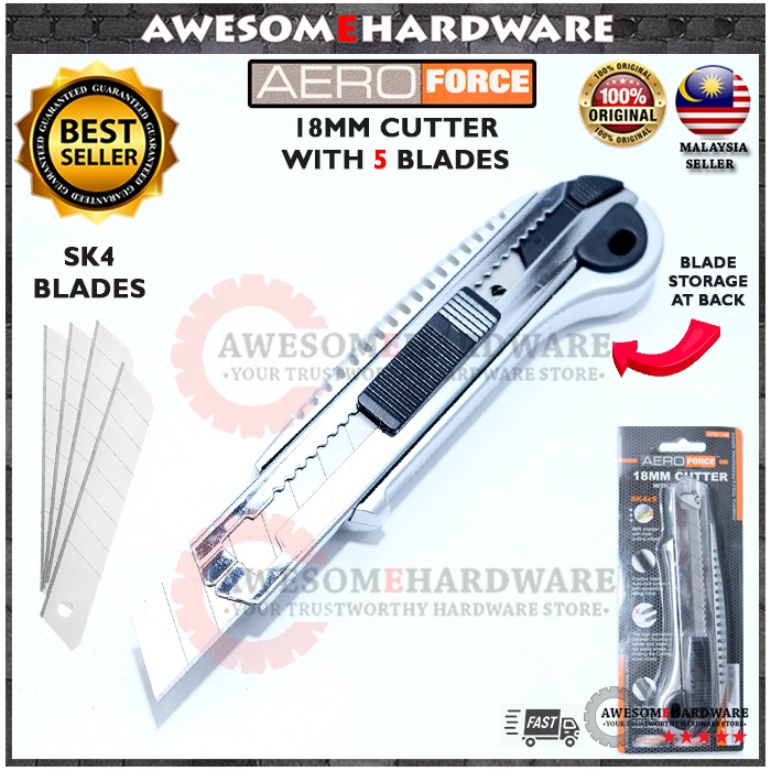 (5 BLADES) AEROFORCE TUK18 HEAVY DUTY SK4 PEN KNIFE CUTTER BLADE CUTTER