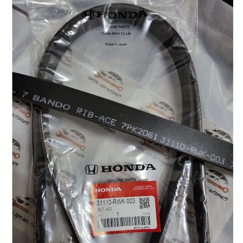 31110-RWK-003 BELTING HONDA CRV SWA STEAM RN6 RNA SMA 1.8 FAN BELT ...