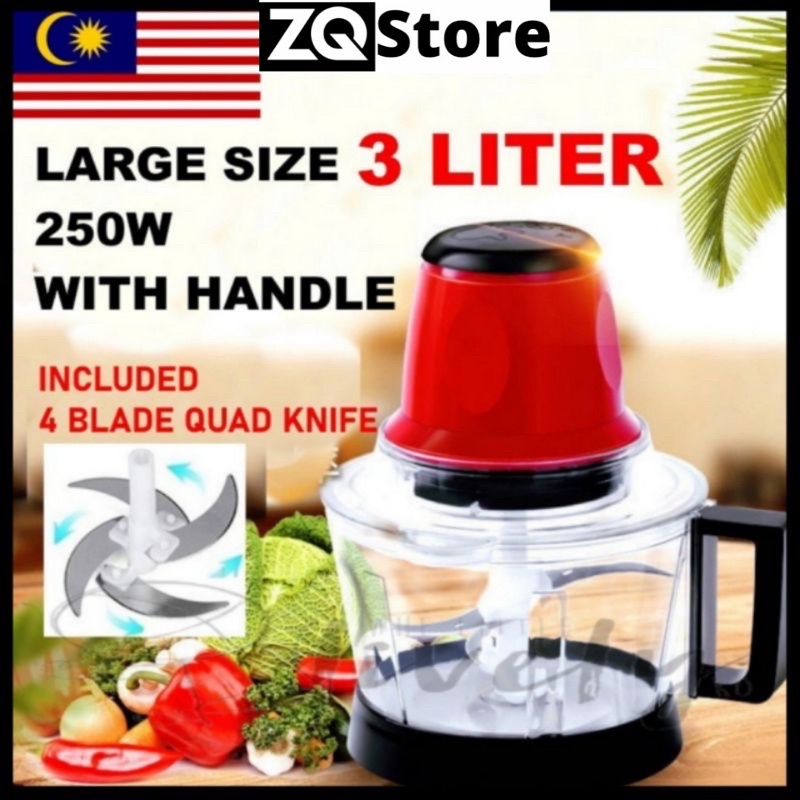 🔥Ready Stock🔥Blender Serbaguna-3 Litre 4 Blade-Fast Speed Perfect Cut