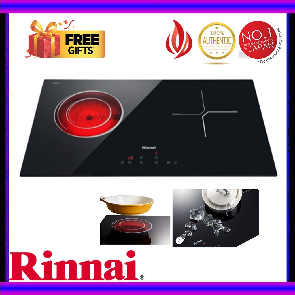 Rinnai RB7022HECB Builtin 70CM 2Zone Combi Electric 2in1