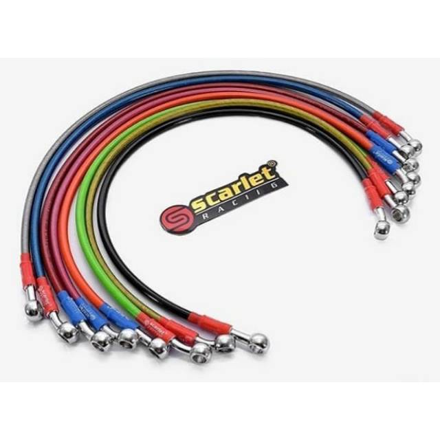 Scarlet Brake Hose 60cm Striped Disc Hose 60cm Klx 150 crf universal