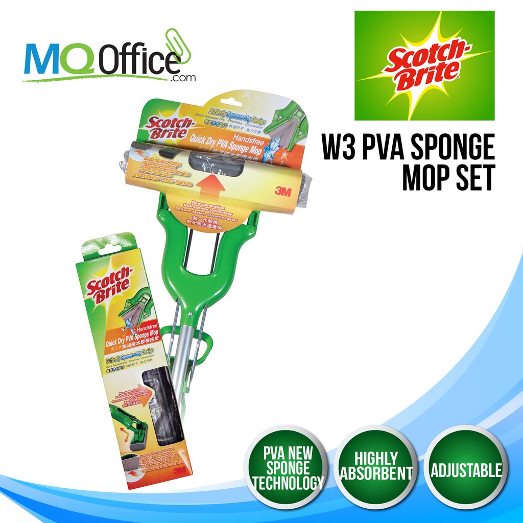 3M Scotch Brite Mop - SB W3 PVA SPONGE MOP MQOFFICE | Shopee Malaysia