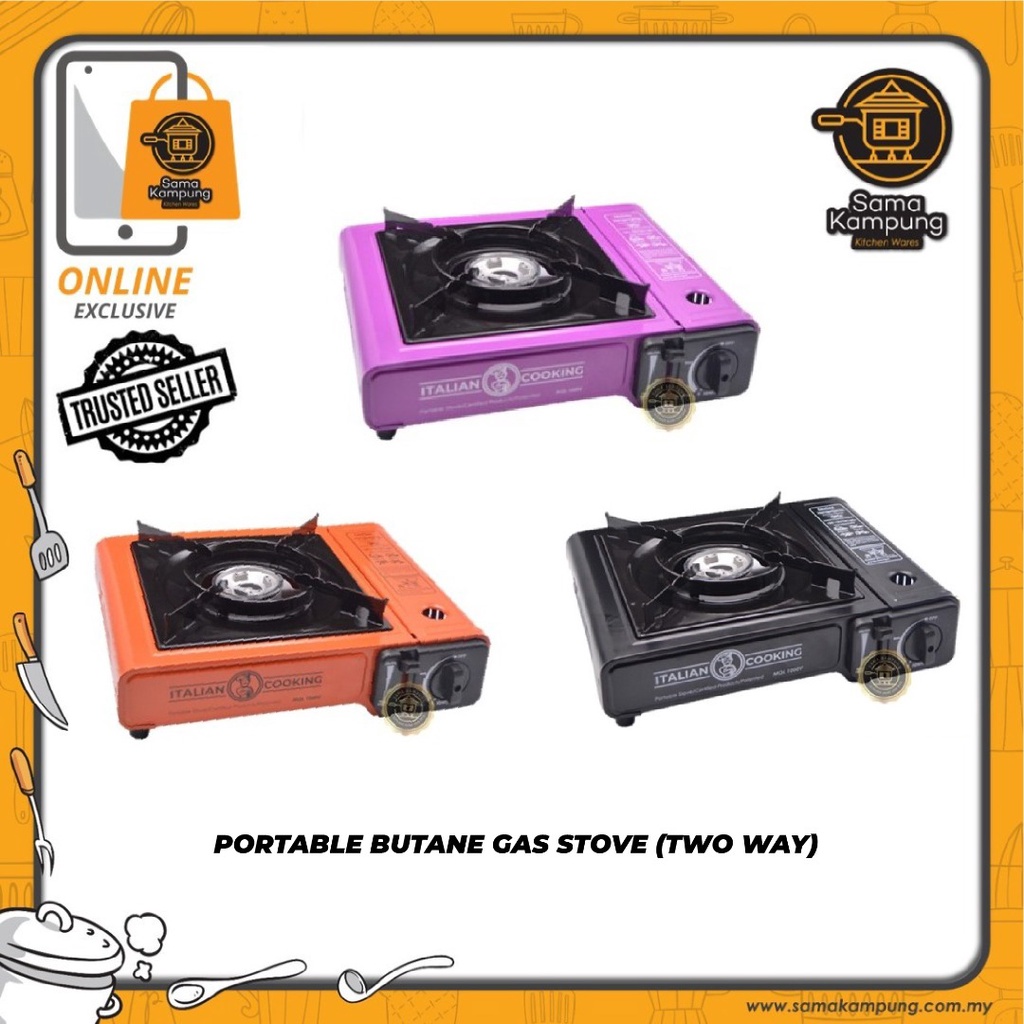 Italian Cooking Portable Butane Gas Stove (Two Way) | Shopee Malaysia