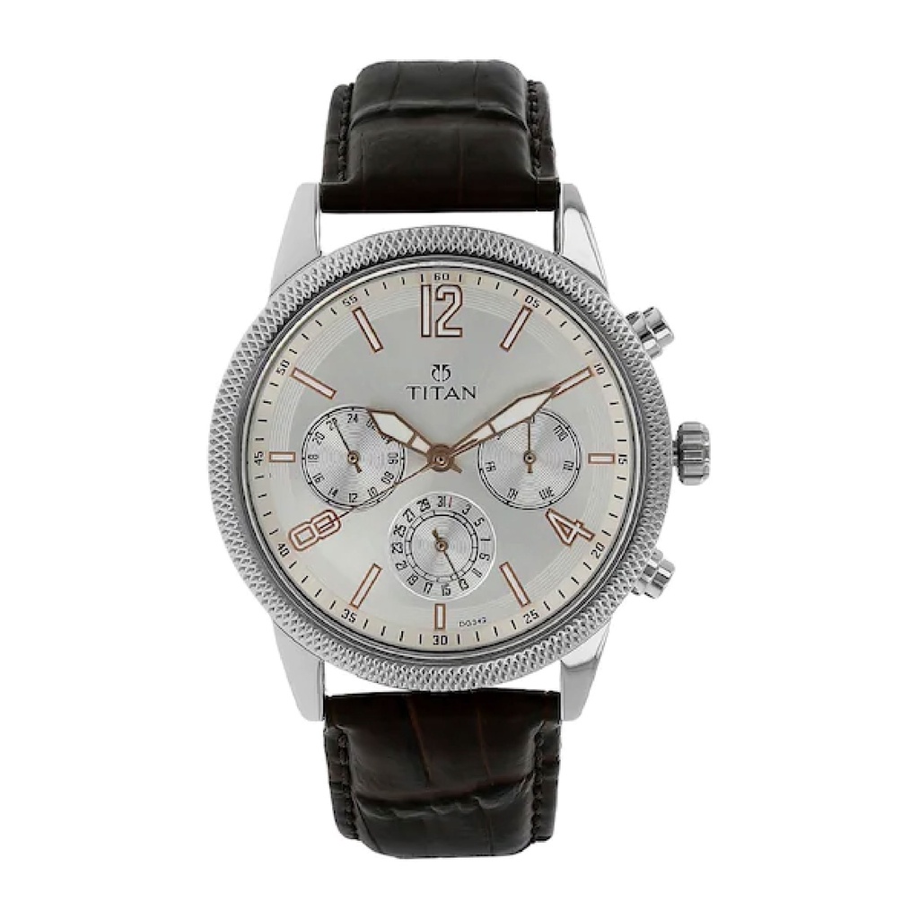 Workwear Watch with Silver Dial & Leather Strap 1734SL01 | Shopee Malaysia