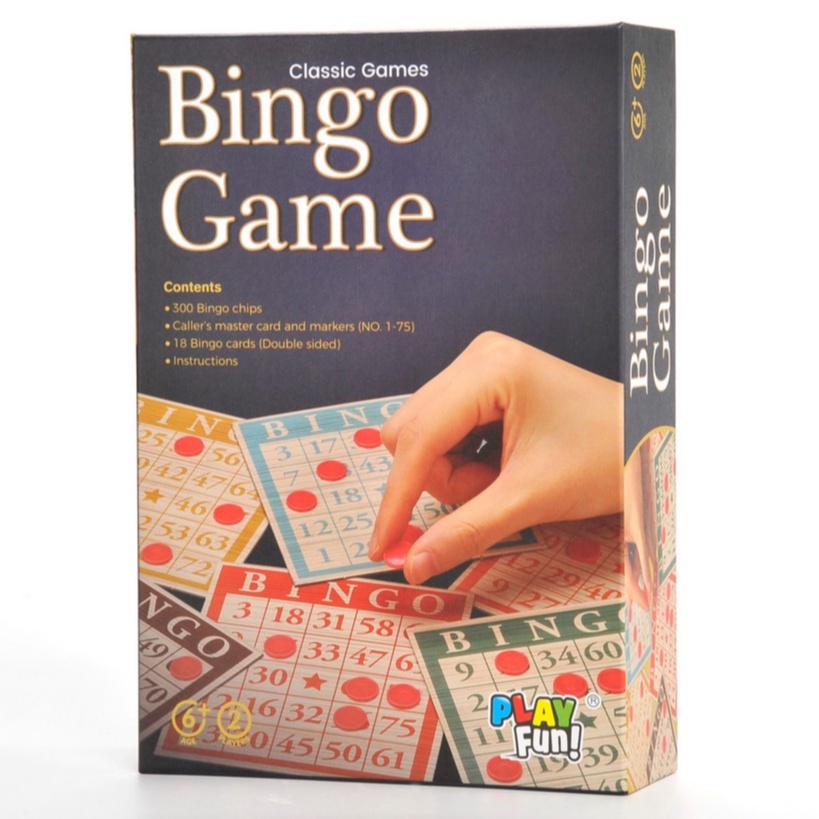 PlayFun, Classic Bingo Game, 18 Bingo Double-sided Cards, 300 Bingo ...