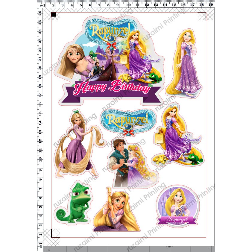 Rapunzel Cake Topper 001 | Shopee Malaysia