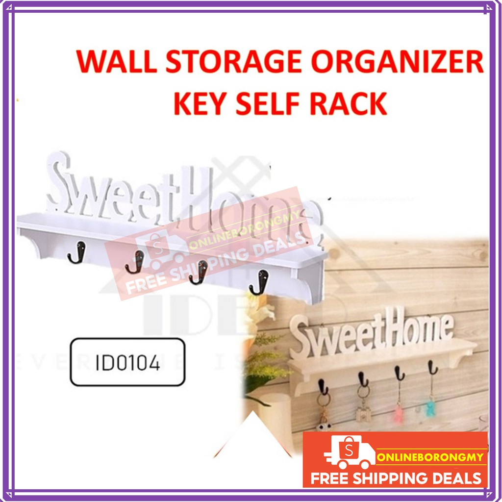 Ready Stock Rak Tempat Gantung Kunci Home Decor / Rak Kunci / Key ...