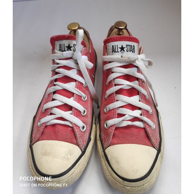 90s vintage Converse Chuck Taylor All Star red canvas low tops