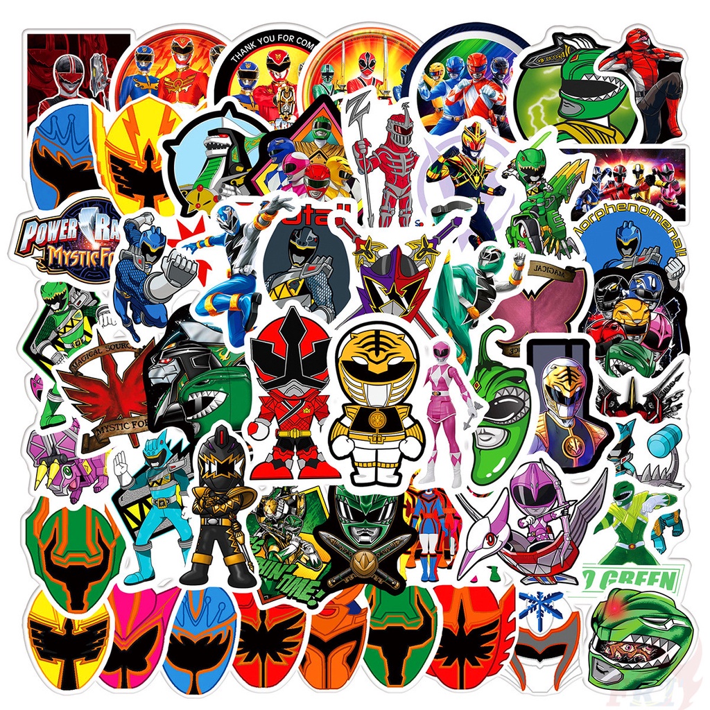 Mighty Morphin Power Rangers Series 01 Stickers 50Pcs/Set Waterproof ...