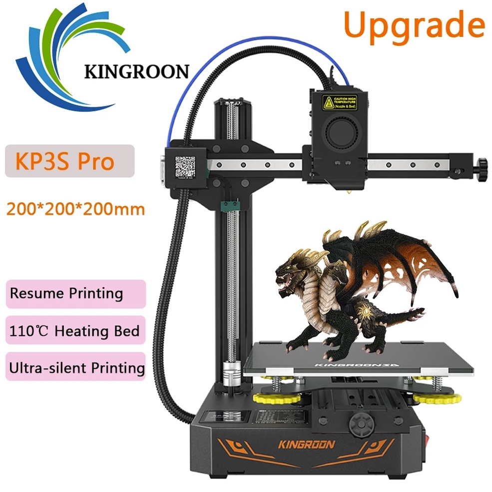 Kingroon KP3S / KP3S Pro 3D Printer Titan Direct Extruder Linear Rails ...