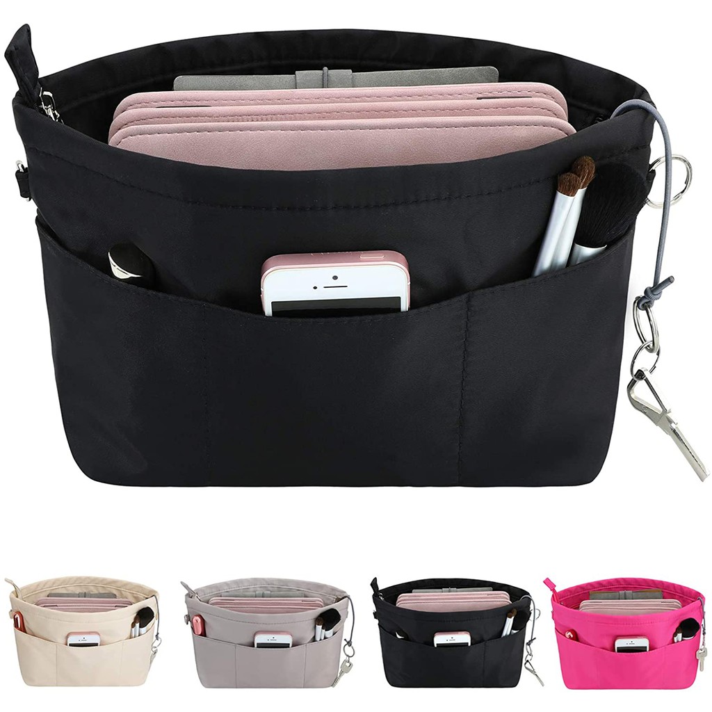 Purse Organizer Insert with Zipped Top for Tote Bag, Handbag Shaper ...