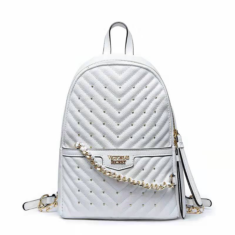Victoria’sw Secret White Chain Mini Backpack Victoria Secret Light Pink Small Backpack/Travel Bag Small  main image 4