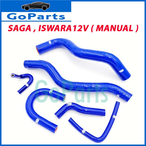 Samco Silicone Hose Radiator Top And Bottom And By Pass Hose Full Set 6pcs Proton Saga Iswara Lmst