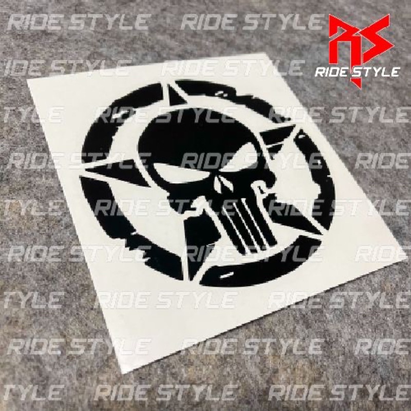 Skull Star Punisher Sticker 4X4 Off Road Car Sticker Truck Hilux Revo ...