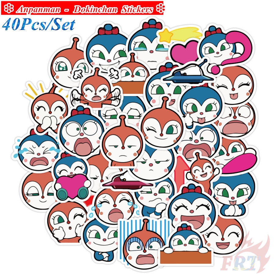 Anpanman - Series 02 Dokinchan Stickers 40Pcs/Set Anime DIY Decals ...