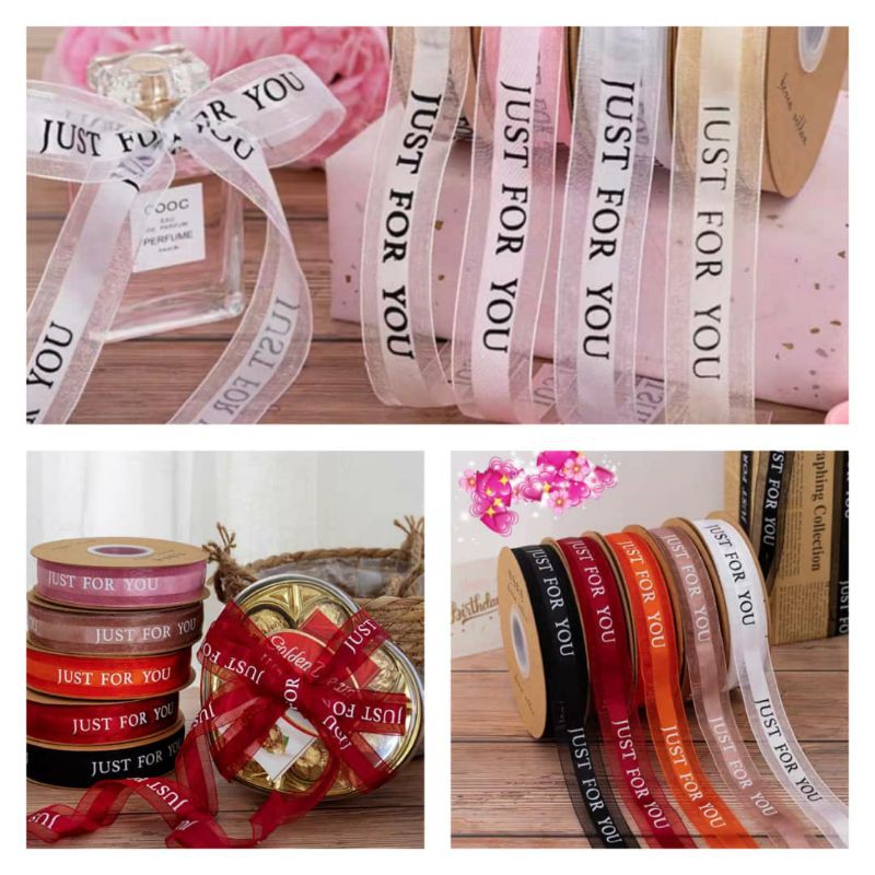 Ready Stock !! Just For You 2.5 cm Colorful Ribbon For Flower