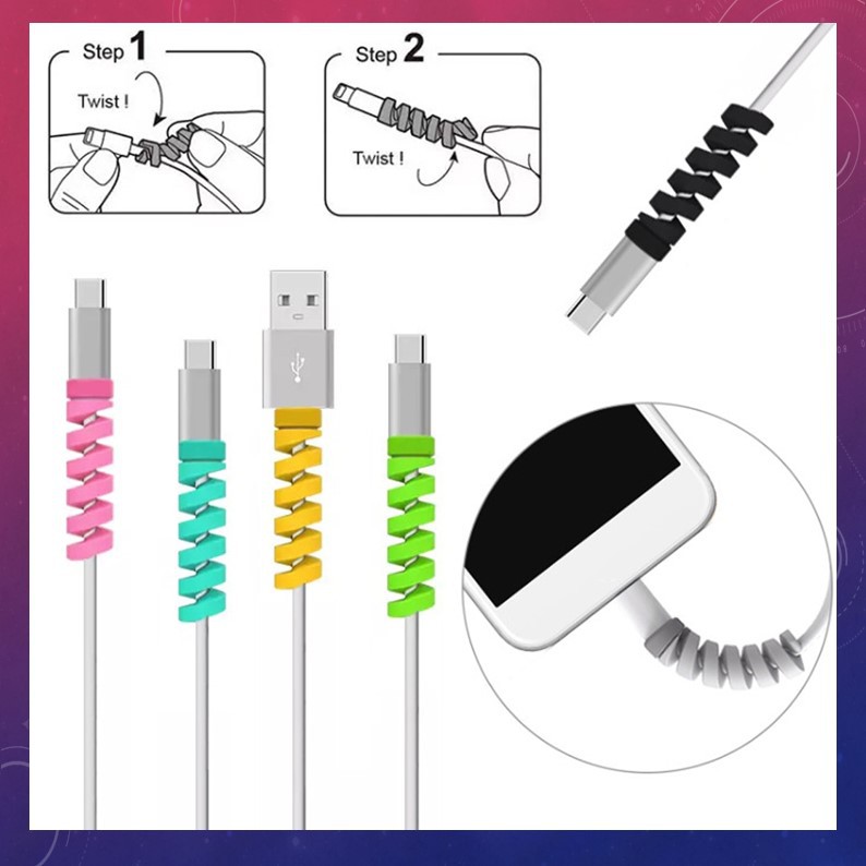 Ready Stock !! Cable Protector Soft Anti-break Charger Line Easy Use ...