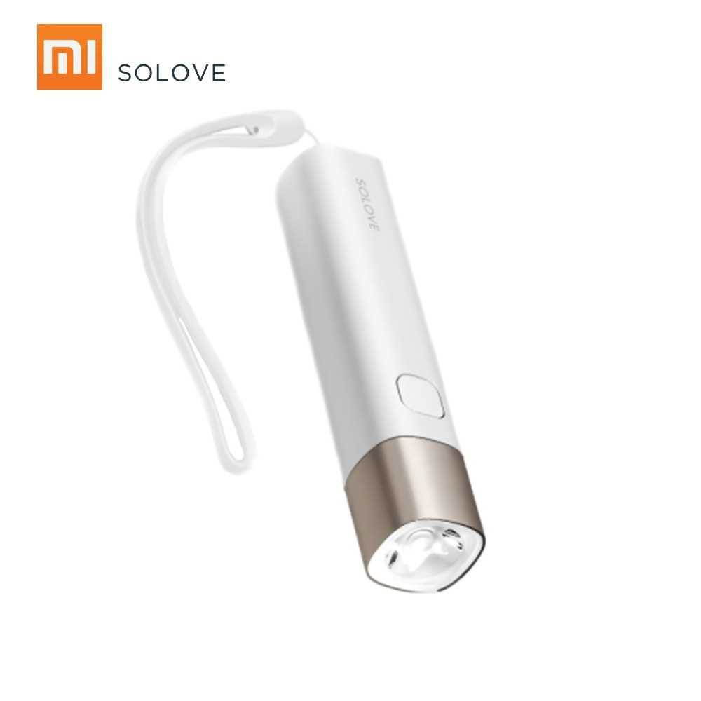 New XIAOMI SOLOVE X3 Electric Torch 3000mAh Power Bank USB Rechargeable ...