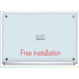 Quartet InvisaMount Magnetic Glass White Surface Frameless Marker Board, 39 x 22 inch