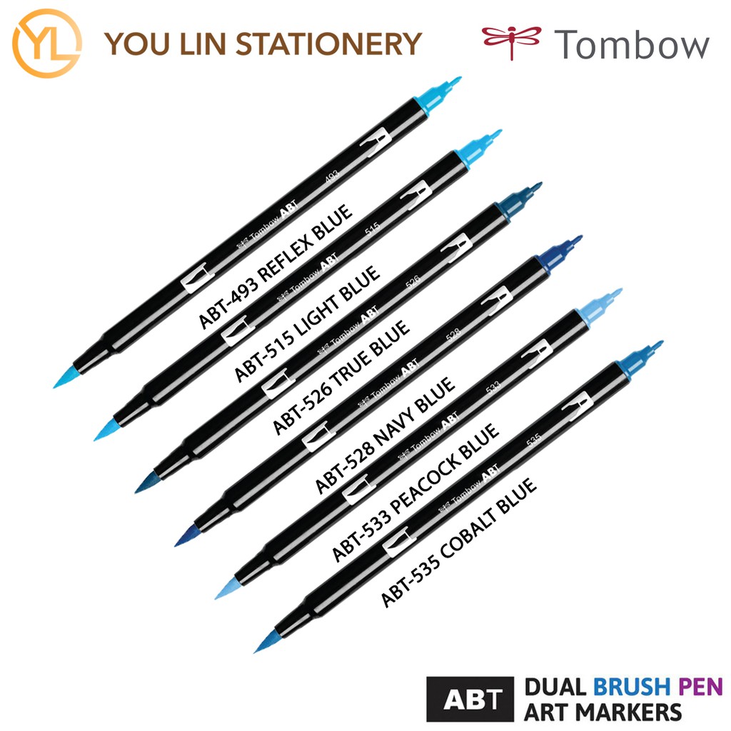 Tombow ABT Dual Brush Pen (493/515/526/528/533/535) Shopee