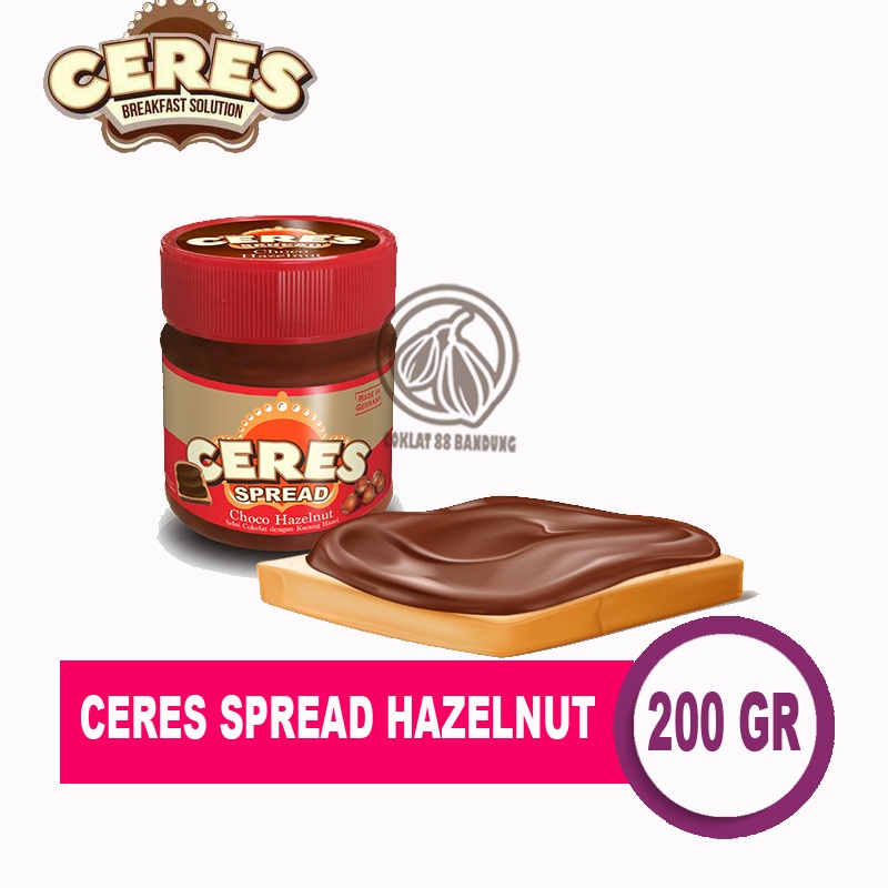 Ceres CHOCO HAZELNUT 200GR, Jam CERES SPREAD 200GR Chocolate Chocolate ...