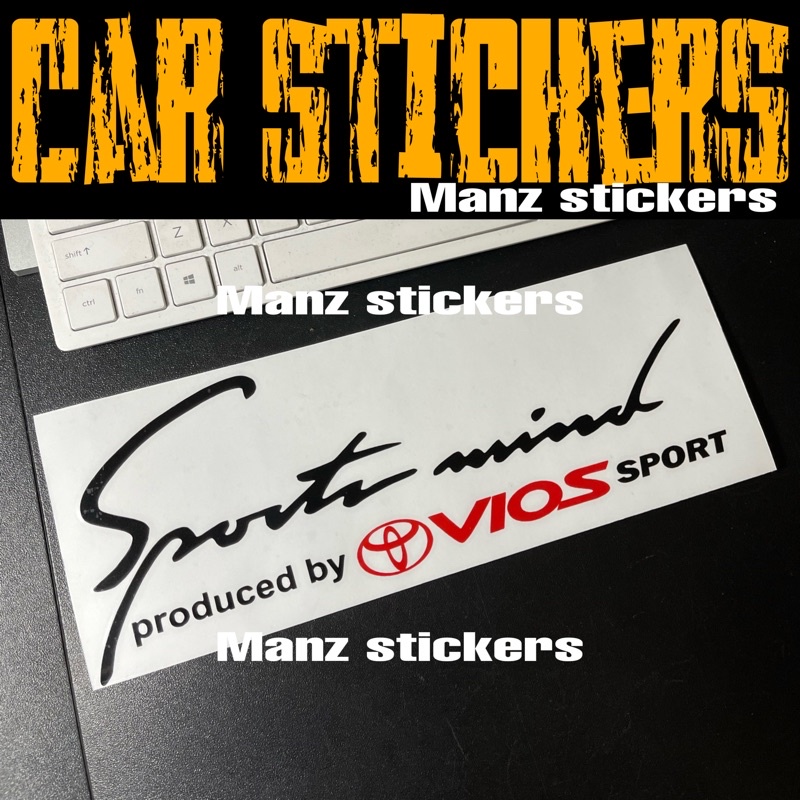 [24HOURS SHIP] STIKER SPORT MIND TOYOTA VIOS / CAR STICKER SPORT MIND ...