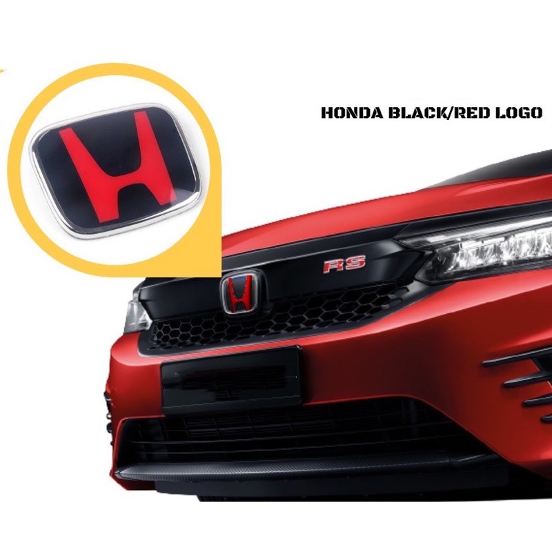Honda Jazz / City / HRV / Civic / Red & Black H Logo / Emblem ( Front