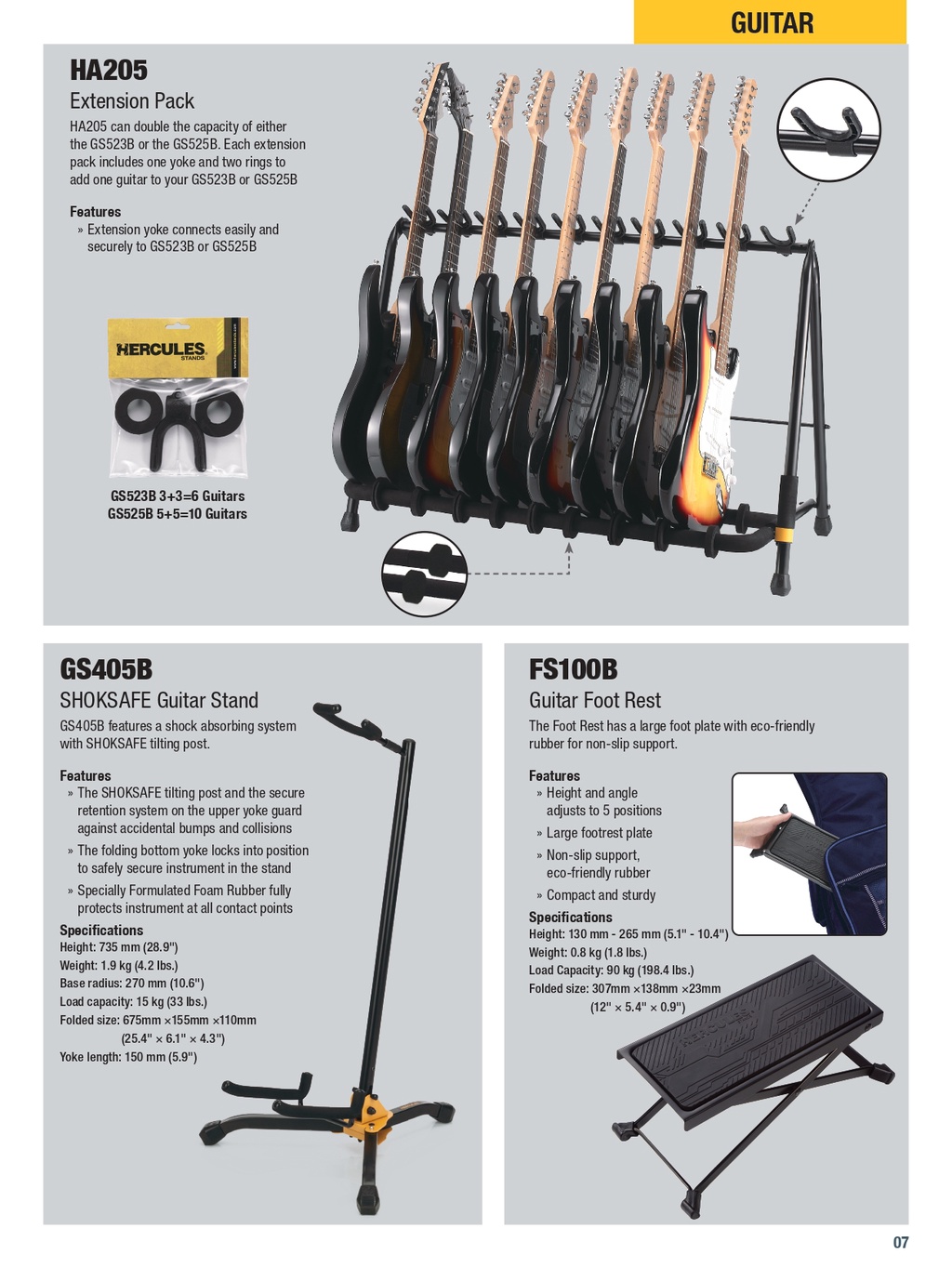 Hercules Stand Guitar Stand Guitar Rack ( GS401BB, GS402BB ,GS414B