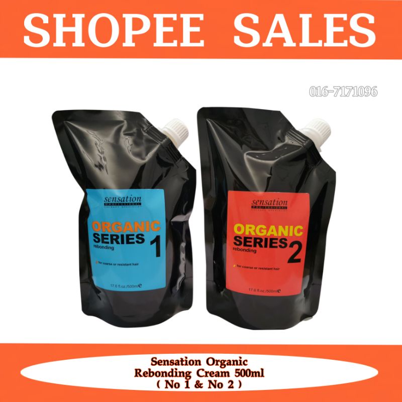 Sensation Organic Rebonding Cream (1+2) /Perawatan Rebonding Cream set