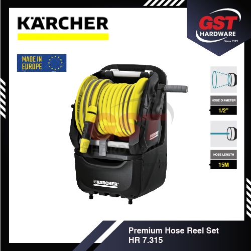 Karcher Wallmounted Premium Hose Reel Set HR 7.315 x 15M (1/2" PrimoFlex® HOSE) Gardening Water