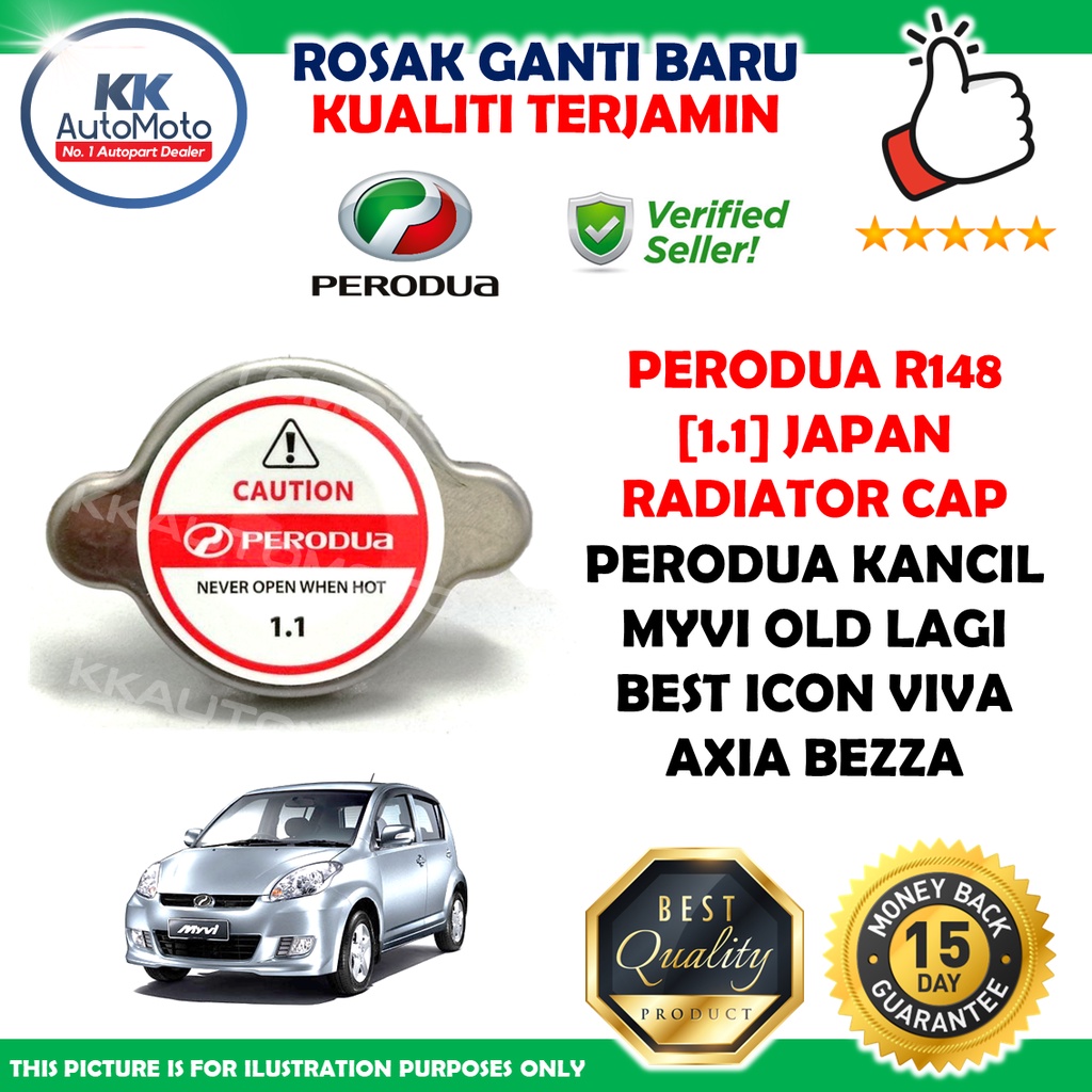 Genuine Proganti Japan Radiator Cap R148 for Perodua Kancil Myvi Old