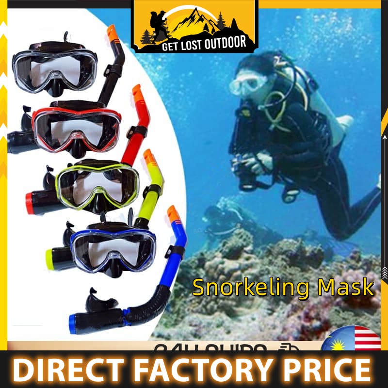 GLO Adult Snorkeling Mask Anti-Leak Anti Fog Full Face Diving Mask ...