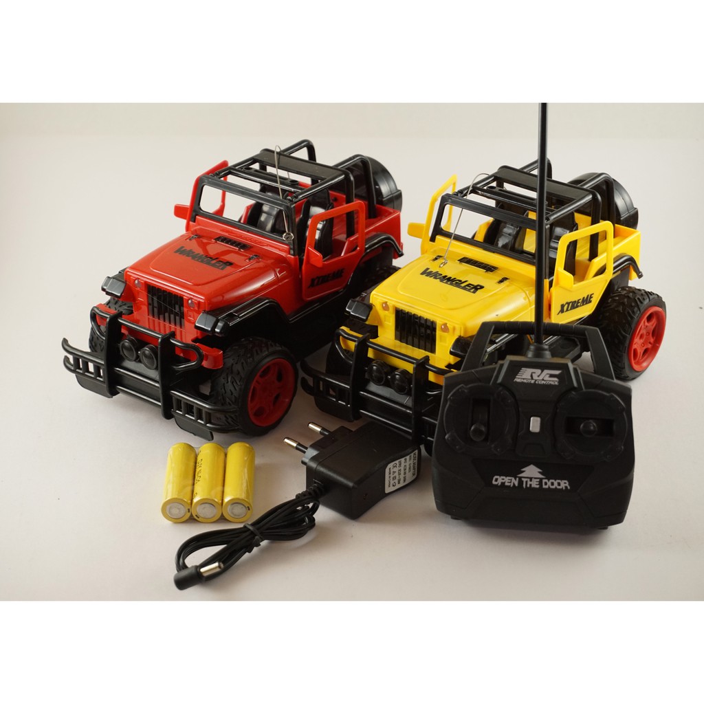 NEW!! Toys Kids RC Jeep 1:18 Remote Control Car Rechargeable Open Door ...