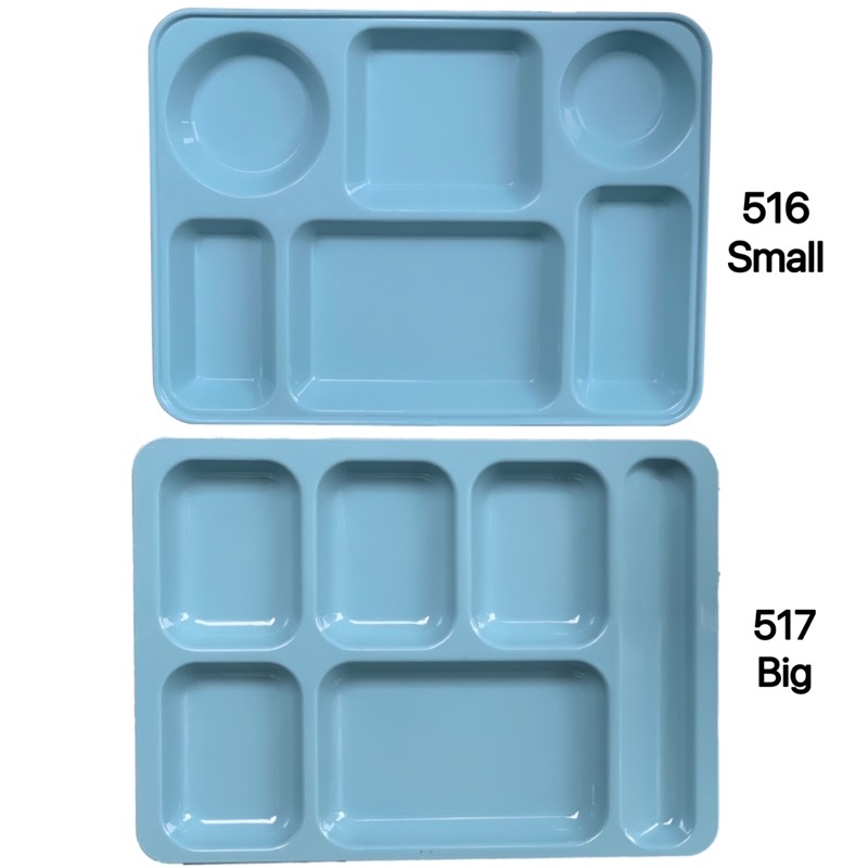 Rectangular Plastic Food Container Food Tray 6 Compartment Lunch Plate /  Snack Tray / Serving Plate / Serving Tray
