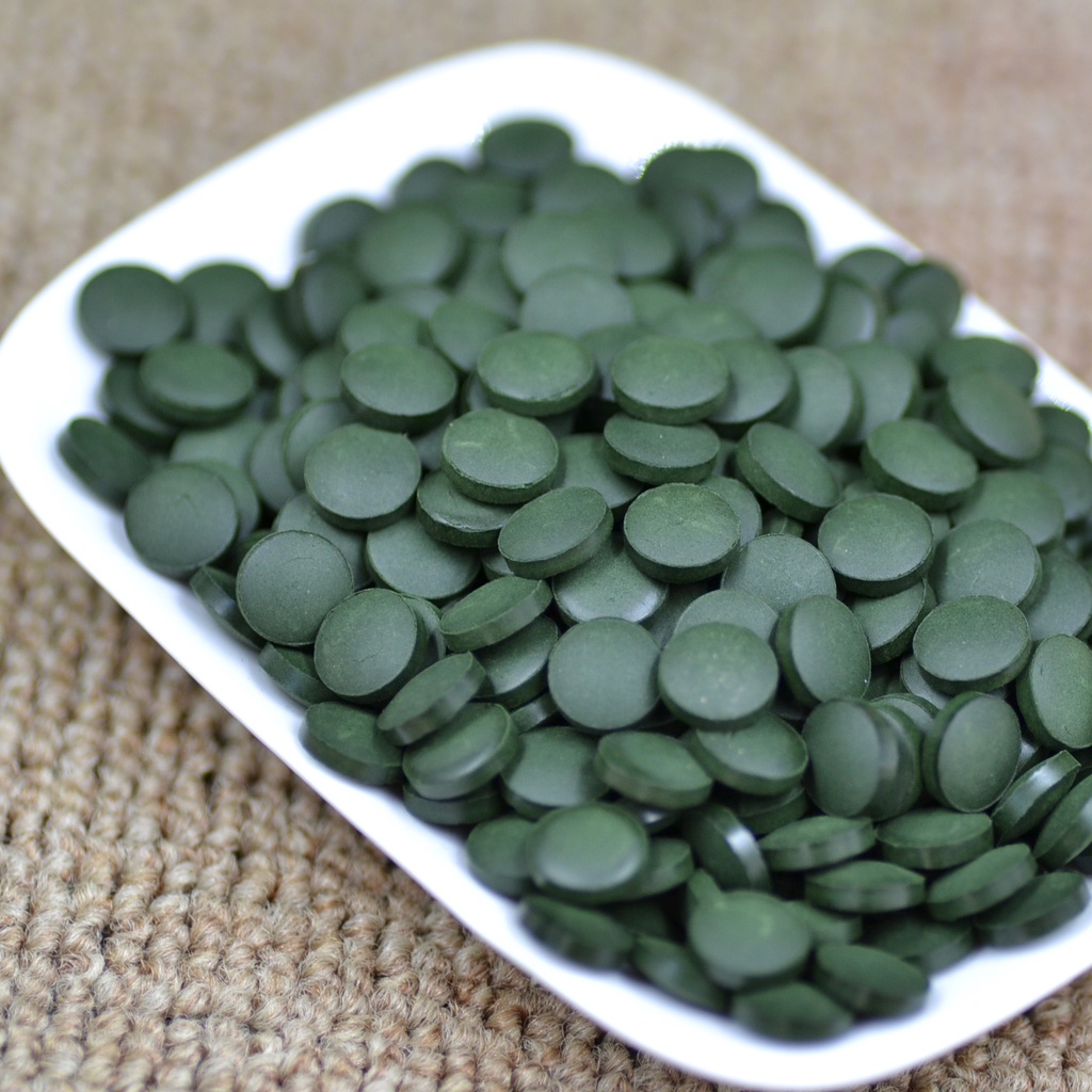 500 TABLETS * PURE CHLORELLA / SPIRULINA Mix * Cold Pressed * Cracked Cell Wall 100g/bag