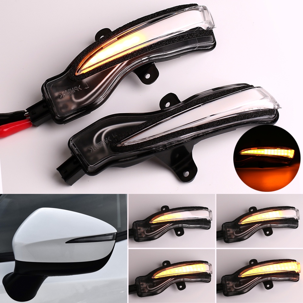 2 Pieces Led Light Dynamic Turn Signal Side Mirror Blinker Indicator 