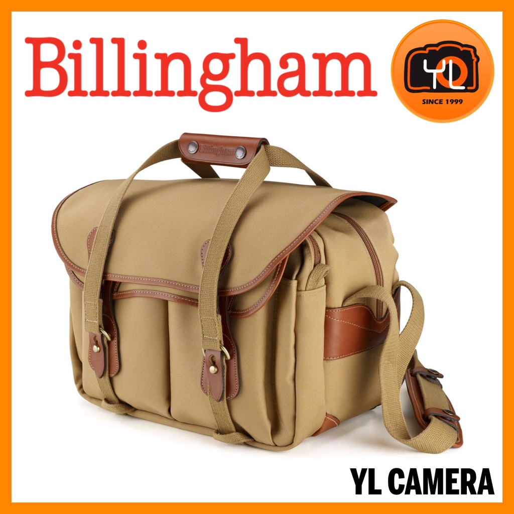 Billingham 335 Camera Bag (Khaki Canvas / Tan Leather) Shopee Malaysia
