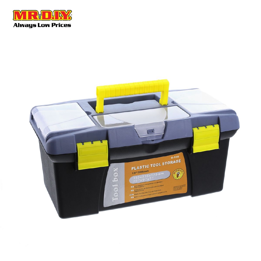 MR.DIY Rectangular Plastic Storage Tool Box (39.5cm x 17.5cm) | Shopee ...