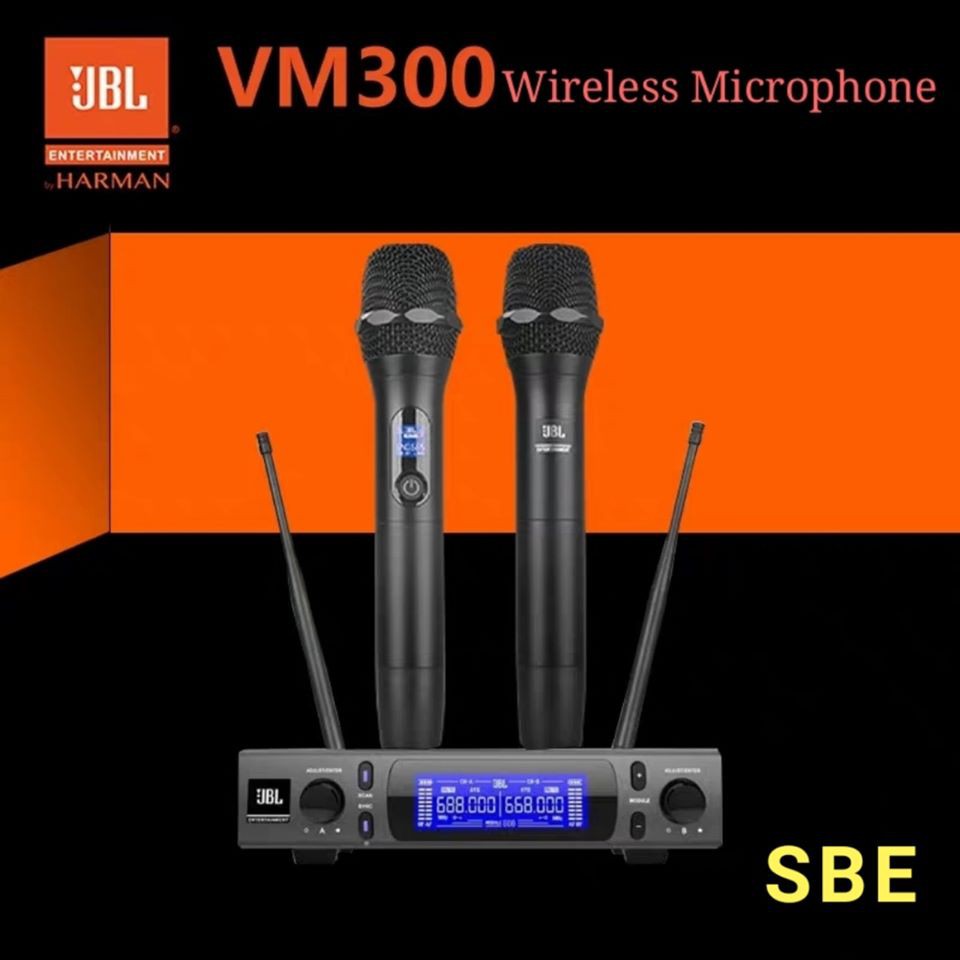 JBL VM-300 Professional Dual Wireless Microphone Karaoke System for KT –