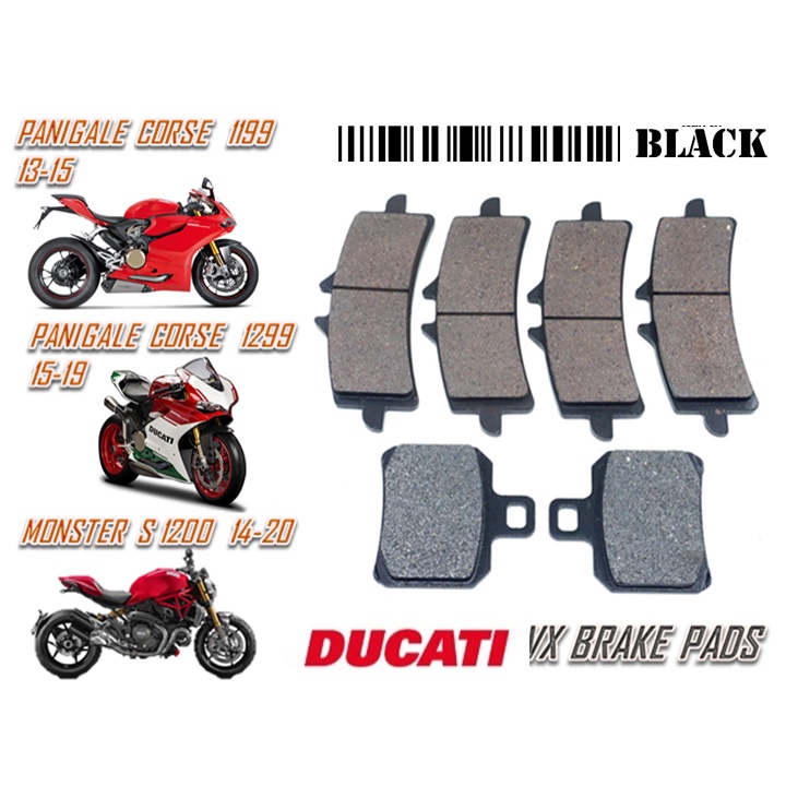 Cyleto Semi-Metallic Brake Pads For Ducati 1199 Panigale - Front & Rear Set (2012-2015 Models) - View #2