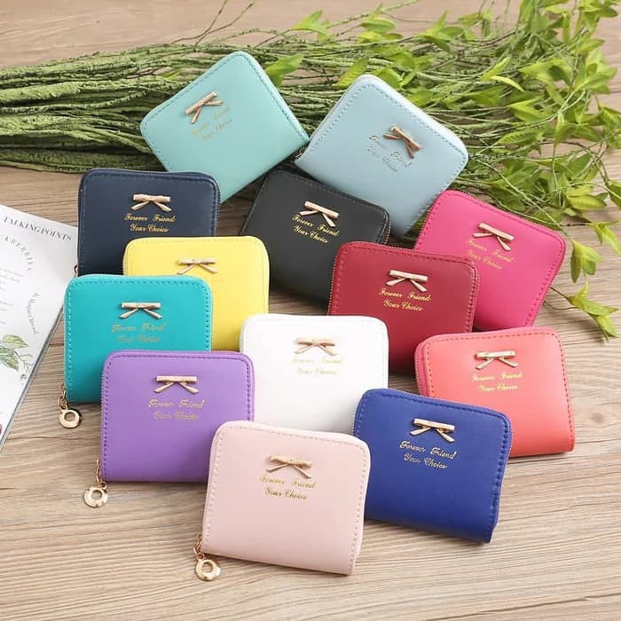Ribbon Wallet Mini Coin Purse Real Pict Can Import Quality | Shopee ...