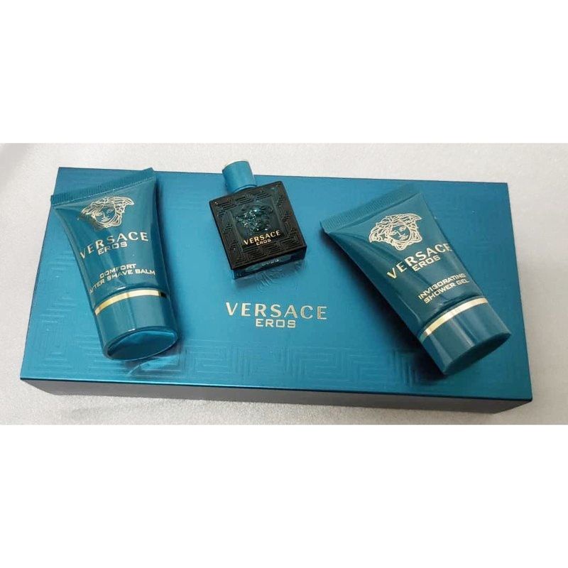 Gift Set Versace Eros Mini Perfume (w Shower Gel & After Shave Balm