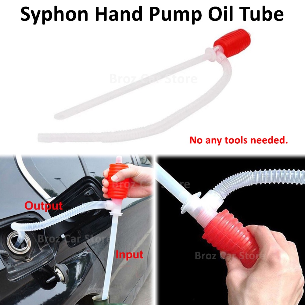 Plastic Syphon Hand Pump Oil Tube Car Truck Fuel Petrol Tank Water ...